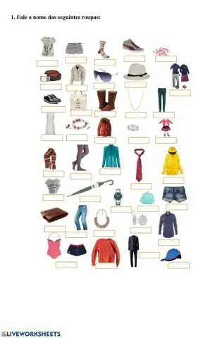 Roupas e descrição