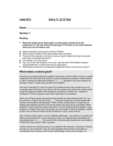 LASER B1+ - TEST UNITS 11 - 12