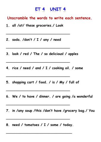 Supermarket Dialogue