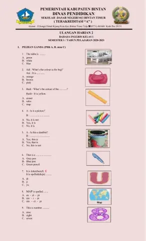 Ulangan harian kls 1 (25-11-20)