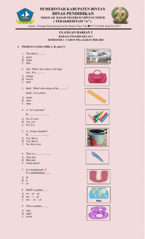 Ulangan harian kls 1 (25-11-20)