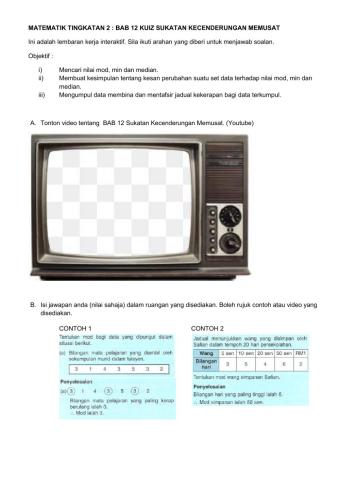 Kuiz t2 bab 12 Sukatan Kecenderungan Memusat 1