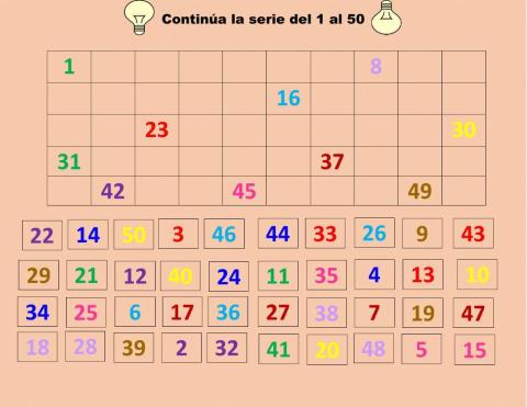 Números del 1 al 50