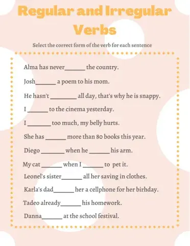 Regular & Irregular Verbs