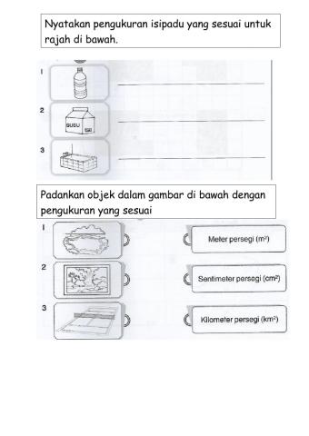 Sains Tahun 3:Penilaian 3(Pengukuran)