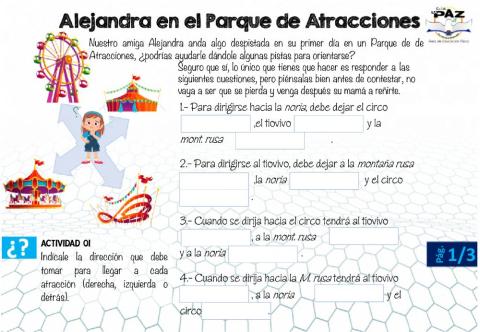 Alejandra en el parque de atracciones