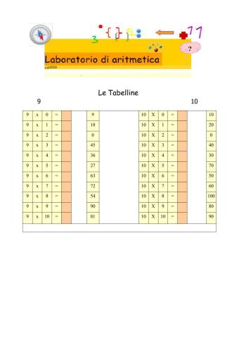 Tabellina 5 Bortolato worksheet