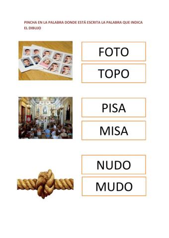 Busca la palabra correcta