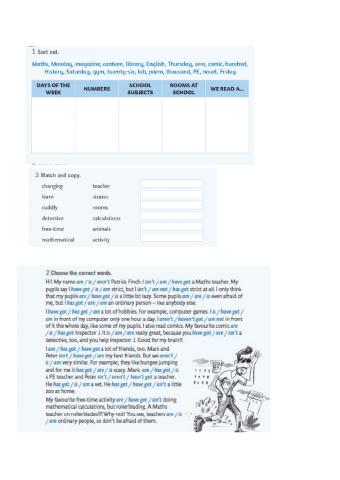Practising for progress test 1