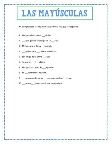 Las Mayúsculas