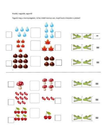 Több, kevesebb, egyenlő