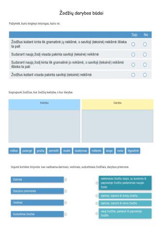 Žodžių darybos būdai.