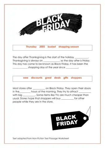 Black Friday gap fill