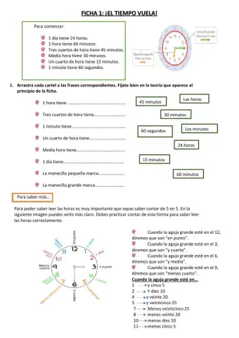 Ficha 1: La hora