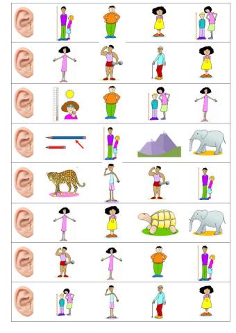 Opposite adjetives easy level