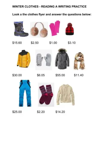 Winter clothes - read the flyer