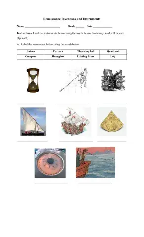 Renaissance Inventions & Instruments