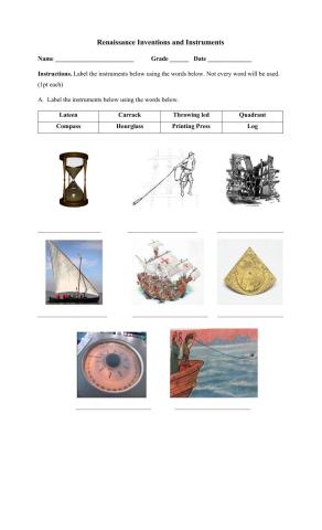 Renaissance Inventions & Instruments