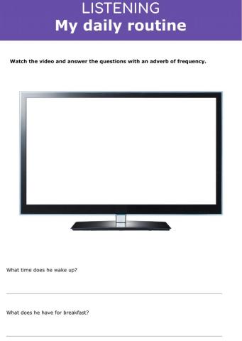 Adverbs of frequency - Daily routine
