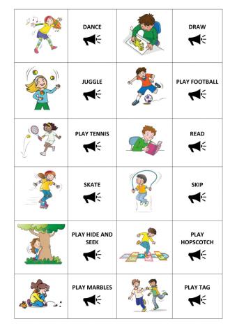 Listen and repeat. ACTIONS