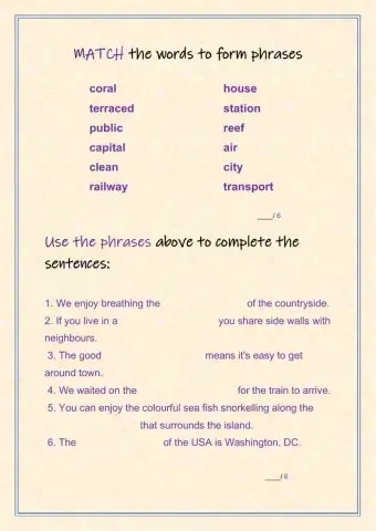Vocabulary practice
