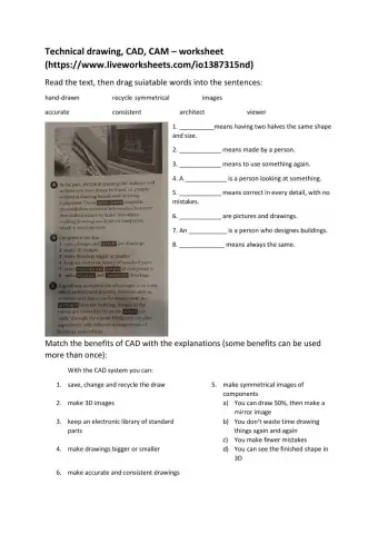 Technical drawing, CAD, CAM, CNC
