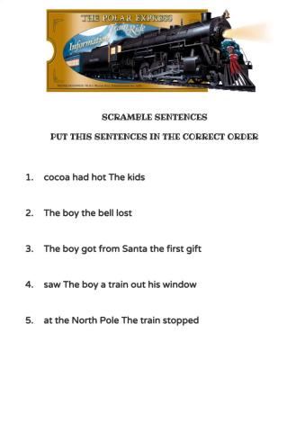 Polar Express (Scramble sentences)