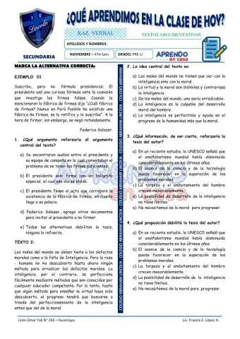 Prac. de Textos Argumentativos - II