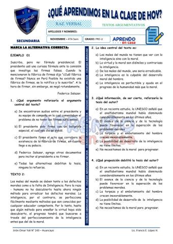 Prac. de Textos Argumentativos - II