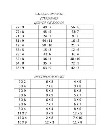 Calculo mental