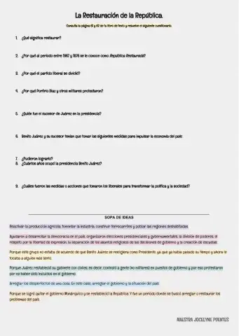 La restauración de la República