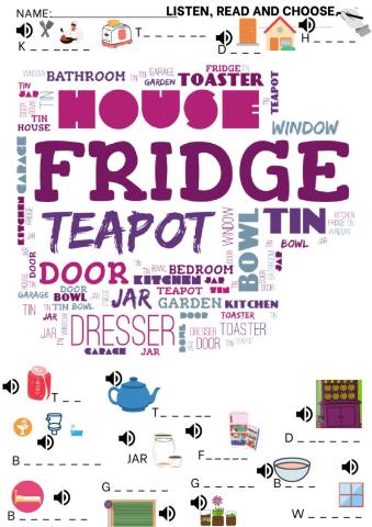 Listen, read and choose, what-s in the witch-s house?