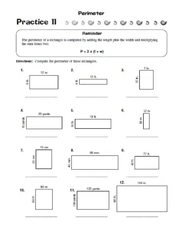Perimeter of rectangles II
