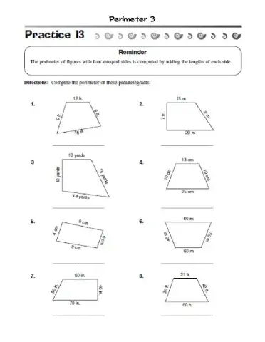 Perimeter of unequal sides