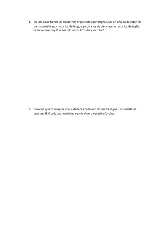 Problemas 3º Multiplicaciones