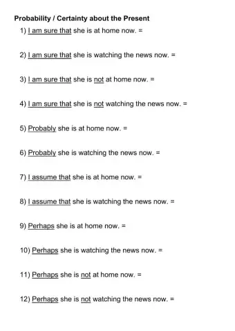 Expressing probability and certainty