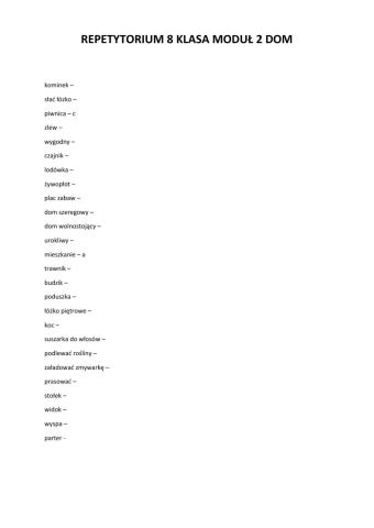 Repetytorium ósmoklasisty dom