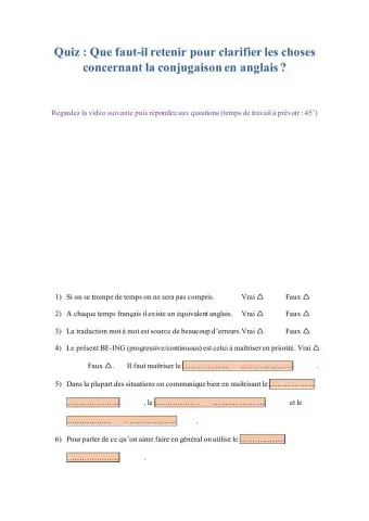 Learning the English Tenses