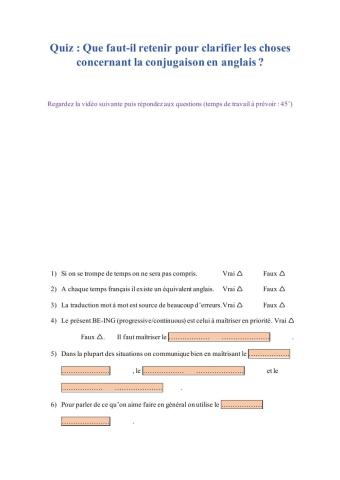 Learning the English Tenses