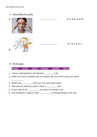 Our World 4 Unit 4 p. 56