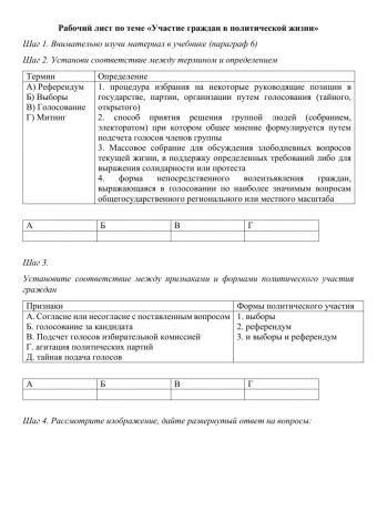 Участие граждан в политической жизни