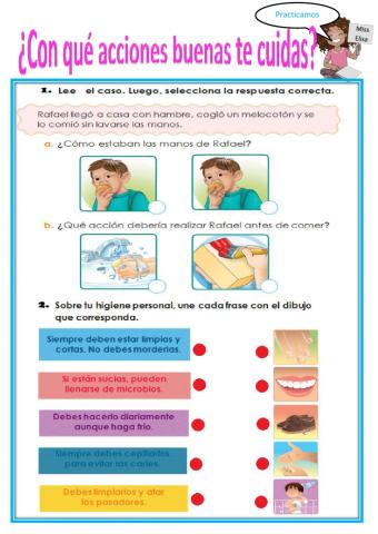 ¿Con qué acciones buenas te cuidas?
