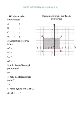 Figūros koordinačių plokštumoje