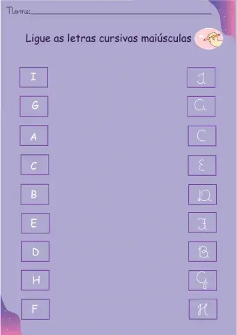 Letra cursiva-maiúscula