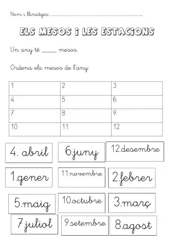 Els mesos i les estacions