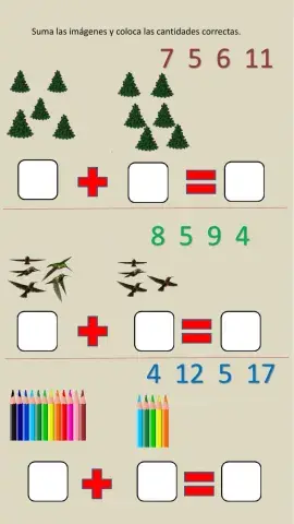 Cuenta las imágenes  y suma.