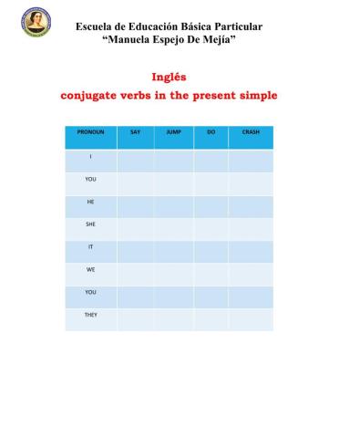 Conjugate verbs in the present simple