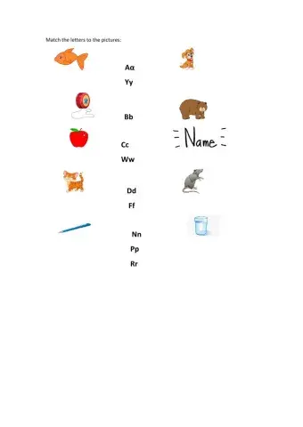 ABC matching exercise