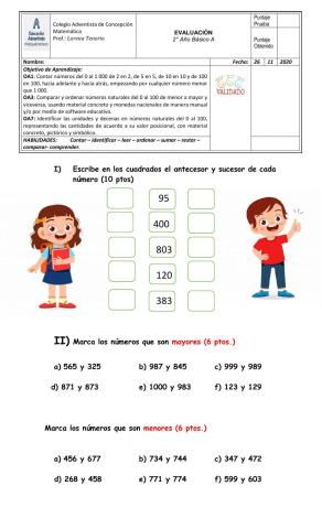 Números hasta el 1000