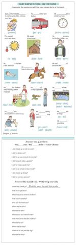 Past simple story - On the farm